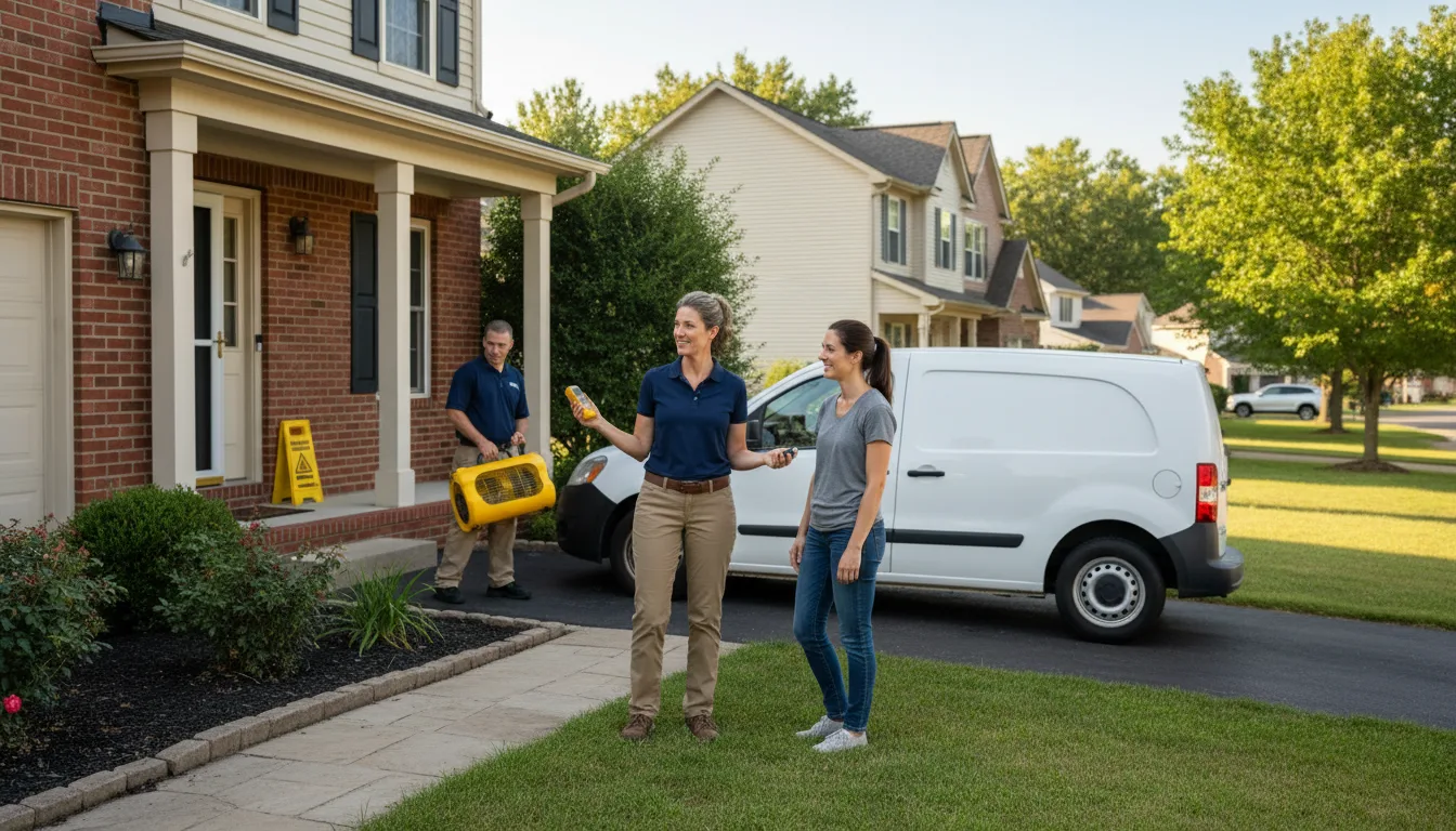 Residential water damage restoration in Verona, IL